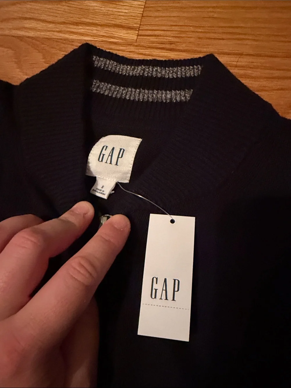GAP Men's Black Full-Zip Knit Jacket